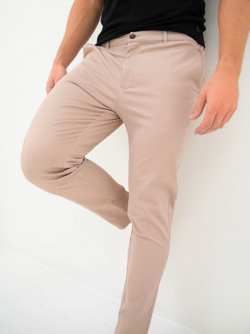 Blakely Kingsley Slim Fit Tailored Chinos Dusty Pink | 645-UMLIQH