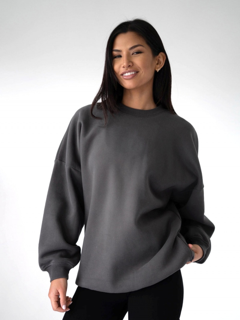 Blakely LAX Isabel Oversized Jumper Charcoal | 356-BZIFPQ