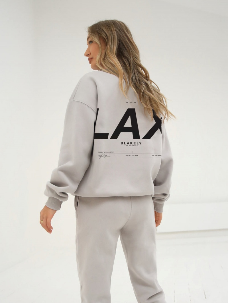 Blakely LAX Isabel Oversized Jumper Stone | 238-VYTAZW