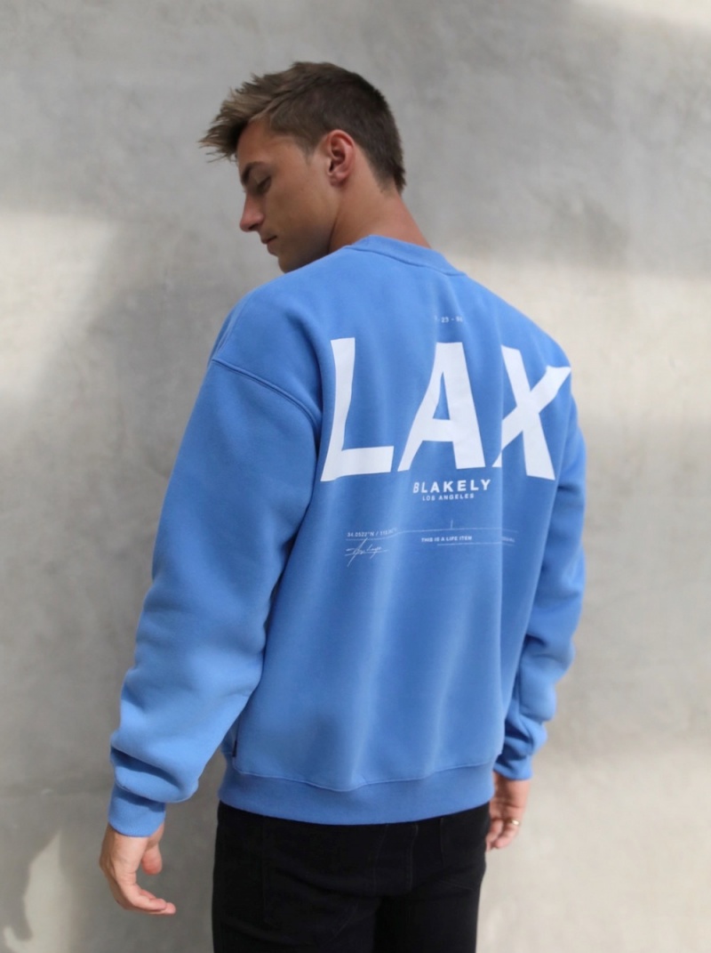 Blakely LAX Relaxed Jumper Blue | 456-PMOFKL