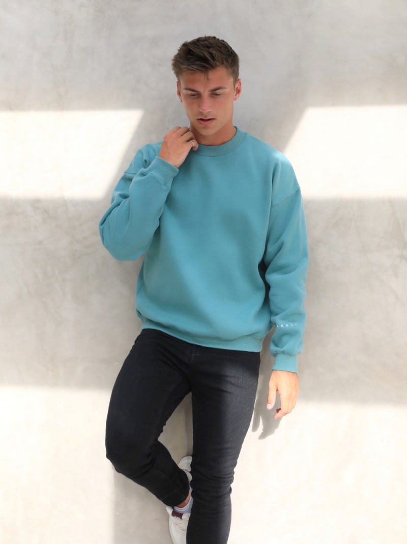 Blakely LAX Relaxed Jumper Turquoise | 192-OKAWVT