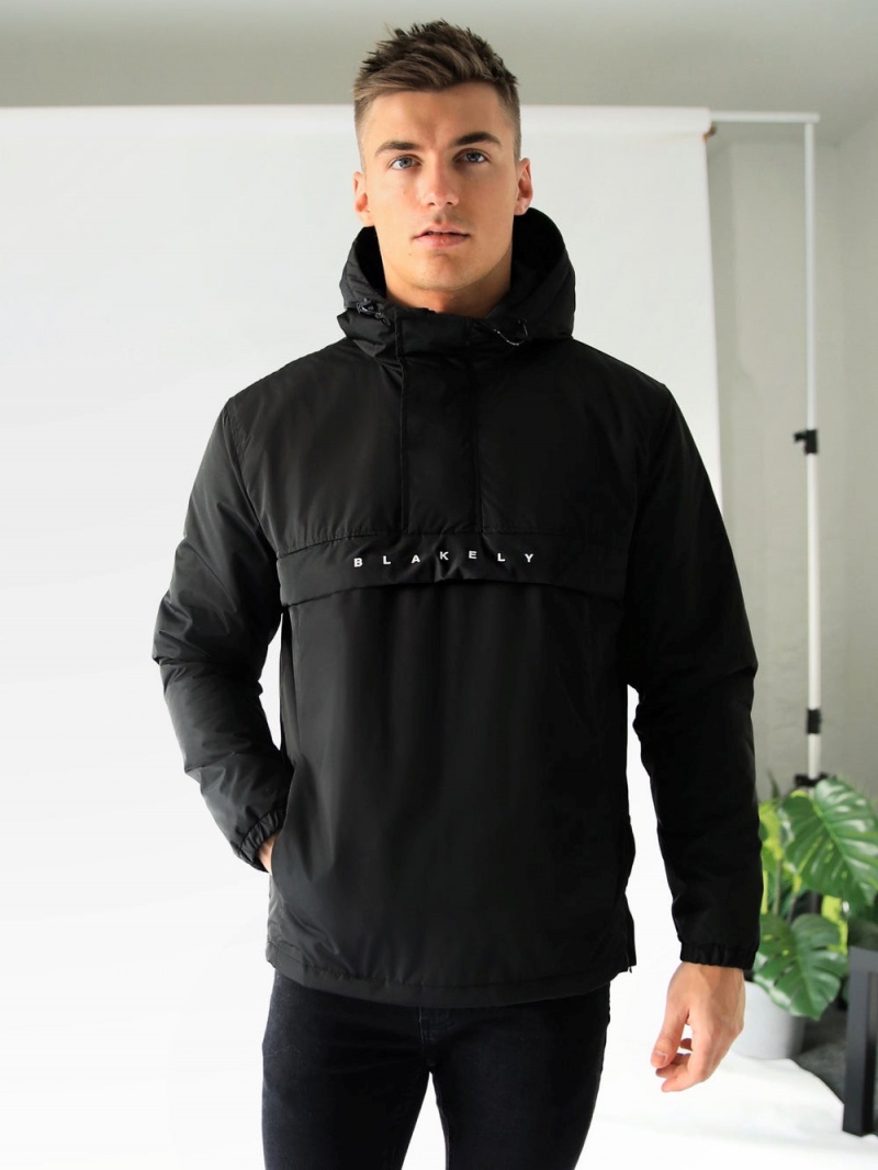 Blakely Lagan Pull Over Jacket Black | 428-TUYLVP