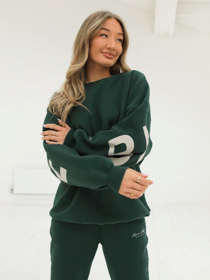 Blakely Life & Style Isabel Oversized Jumper Forest Green | 675-FMWEBJ