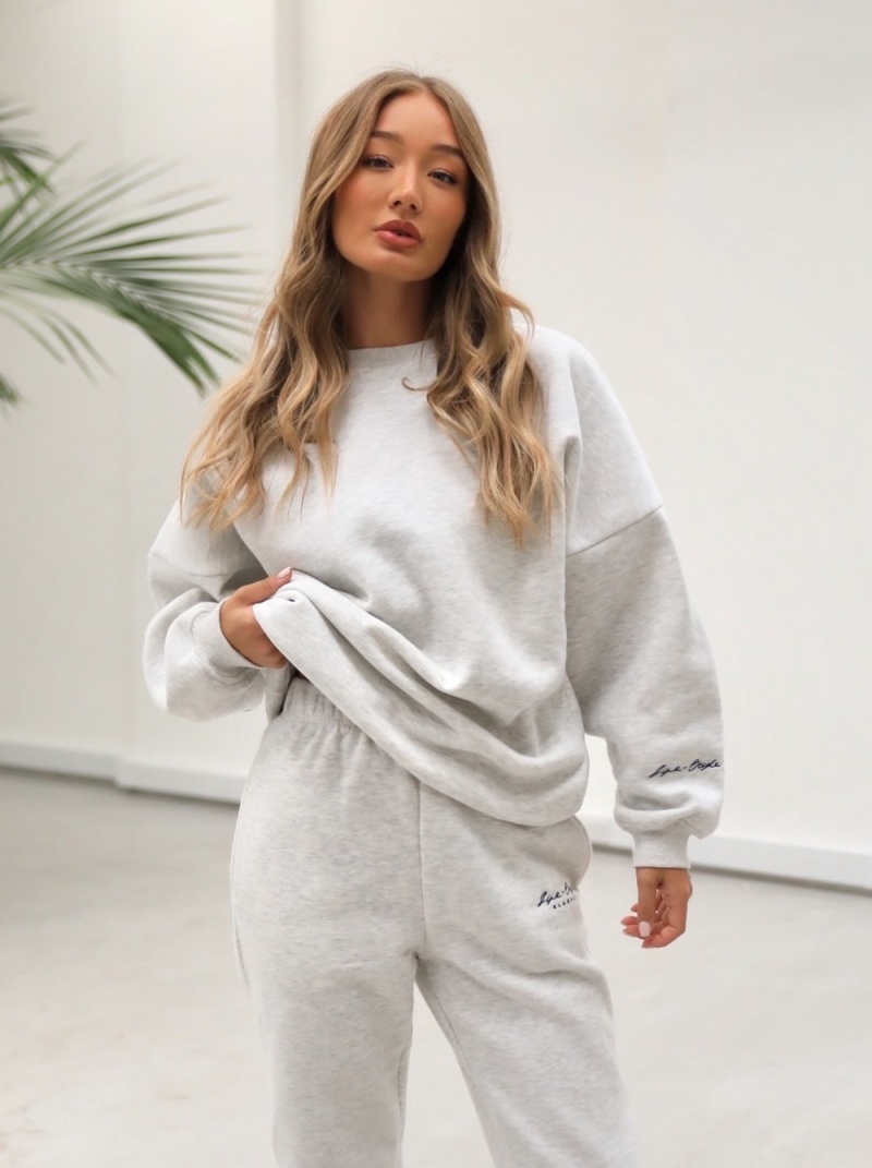 Blakely Life & Style Isabel Oversized Jumper Marl White | 325-CYUZIQ