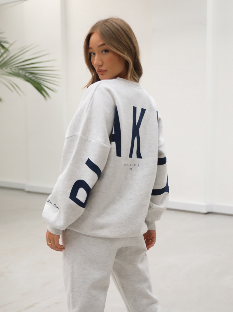 Blakely Life & Style Isabel Oversized Jumper Marl White | 325-CYUZIQ