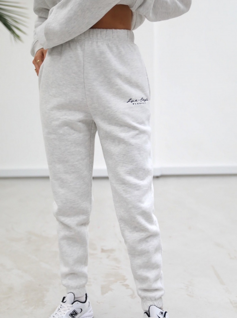 Blakely Life & Style Loose Fitting Sweatpants Marl White | 148-OXESTV