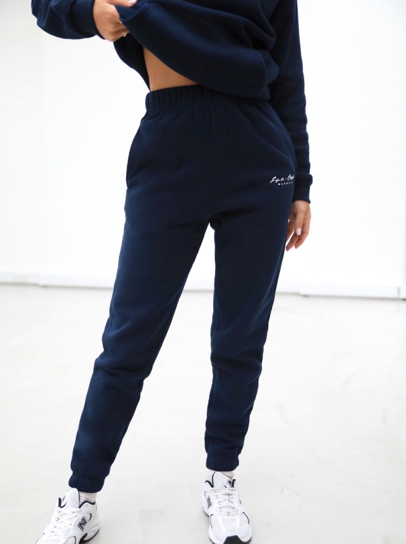 Blakely Life & Style Loose Fitting Sweatpants Navy Blue | 756-GZLNKB