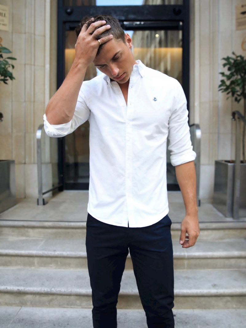 Blakely Lisbon Shirt Off White | 084-FCVHNZ