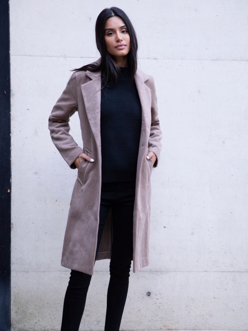 Blakely Mabel Tailored Longline Coat Coffee | 167-ZUMCAQ