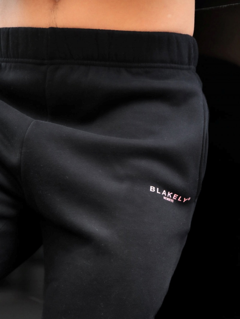 Blakely Members Sweatpants Black & Pink | 569-TZDSVQ