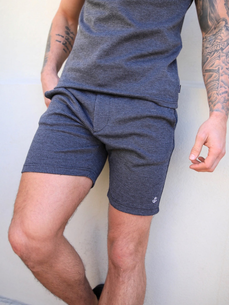 Blakely Midar Check Shorts Dark Grey | 329-YMPJRQ