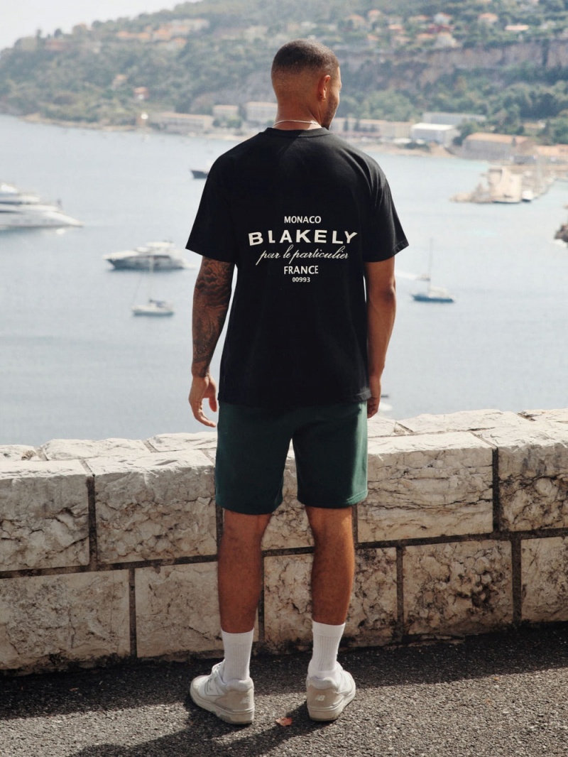 Blakely Monaco Relaxed T-Shirt Black | 814-GYXSEB