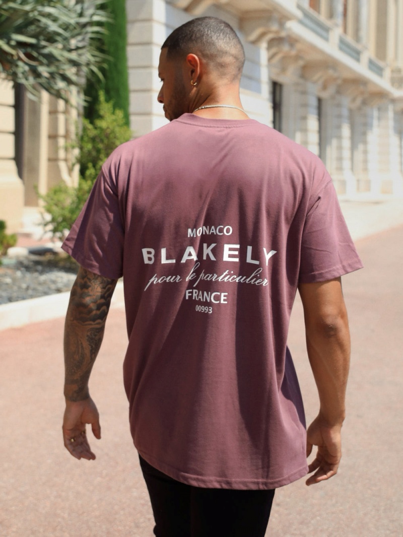 Blakely Monaco Relaxed T-Shirt Burgundy | 295-ECBSQU