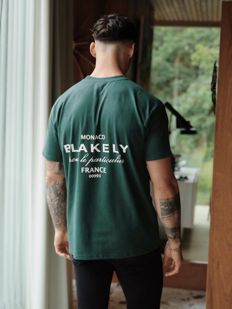 Blakely Monaco Relaxed T-Shirt Dark Green | 274-WLXZEH