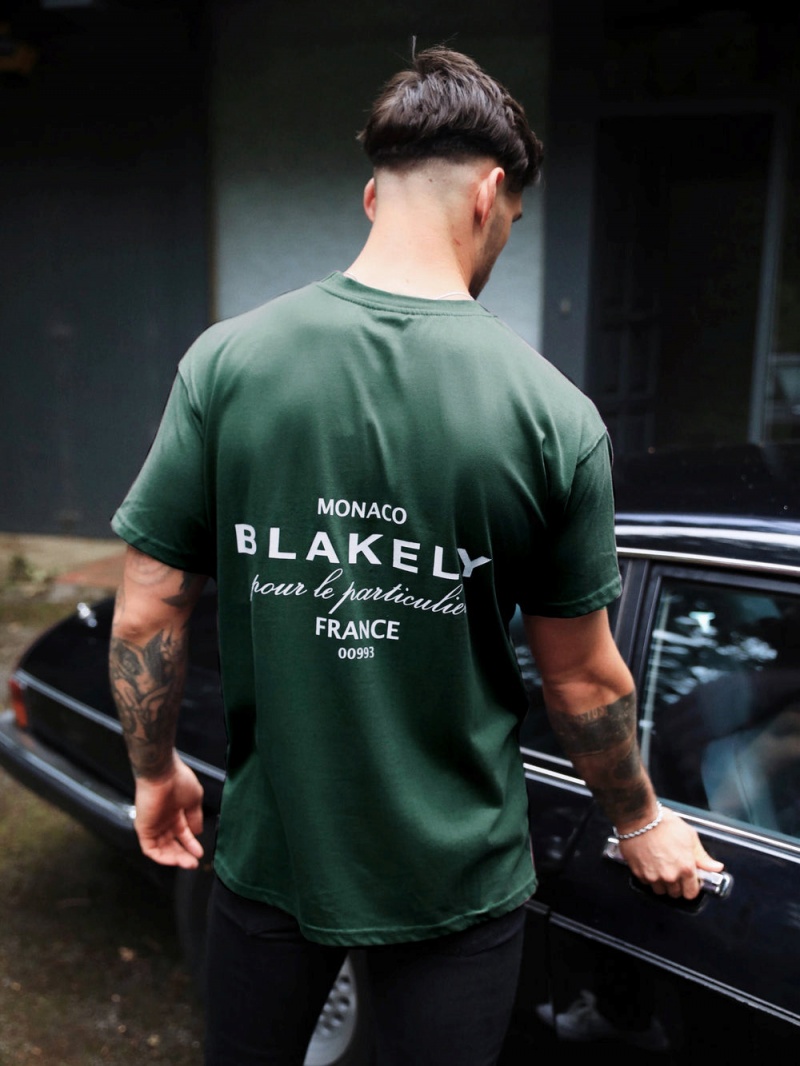 Blakely Monaco Relaxed T-Shirt Dark Green | 274-WLXZEH