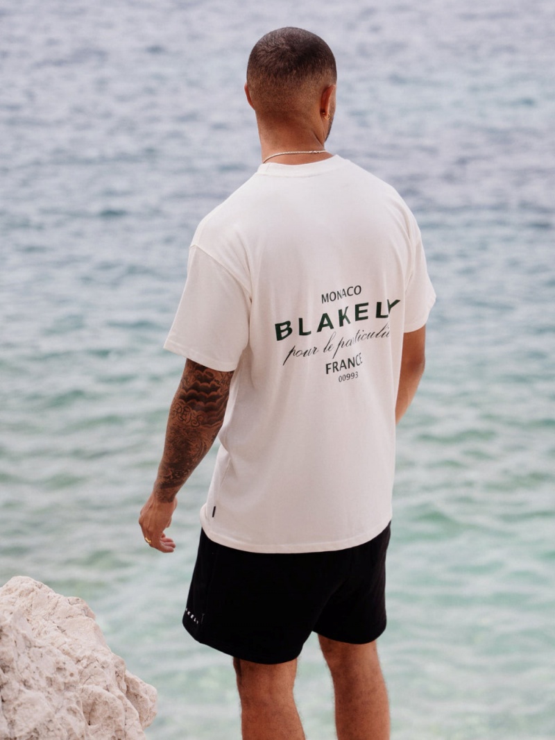 Blakely Monaco Relaxed T-Shirt Ivory | 369-GCOQRX