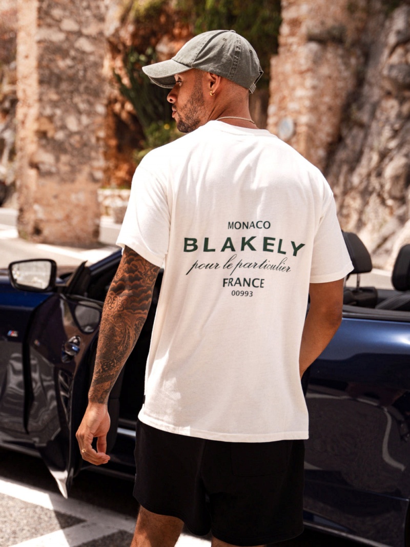 Blakely Monaco Relaxed T-Shirt Ivory | 369-GCOQRX