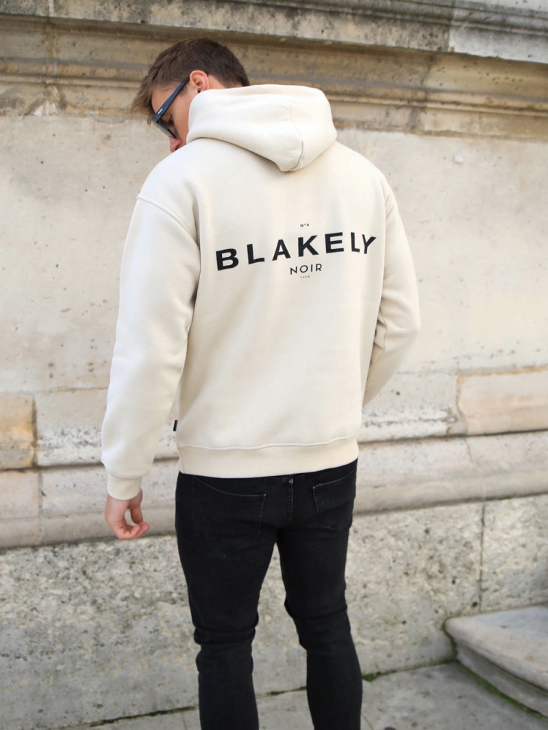 Blakely Noir II Relaxed Hoodie Bone | 452-QYHBTV