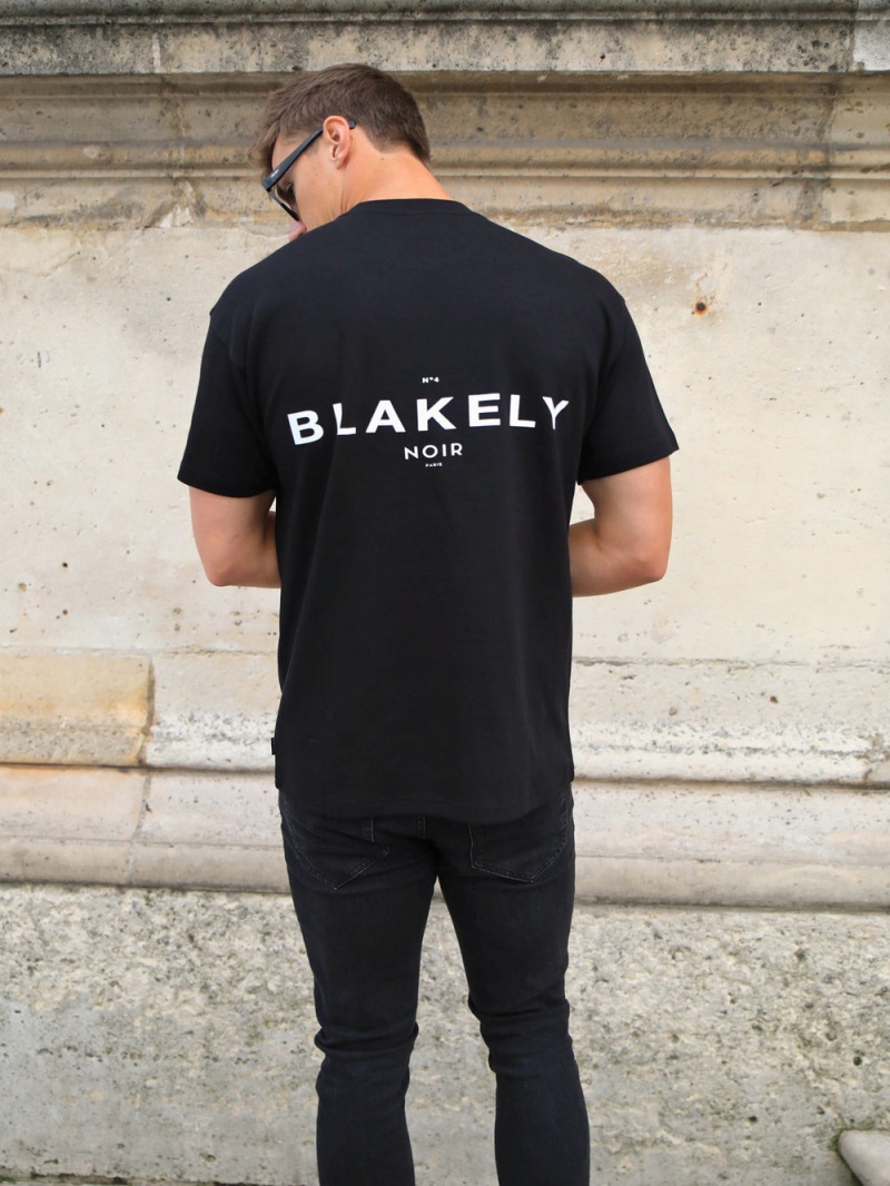 Blakely Noir II Relaxed T-Shirt Black | 045-VSGAMQ