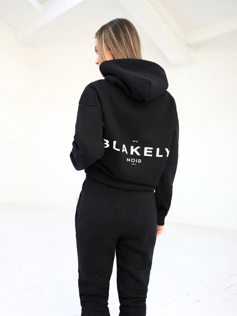 Blakely Noir II Women\'s Relaxed Hoodie Black | 154-CQDVNB