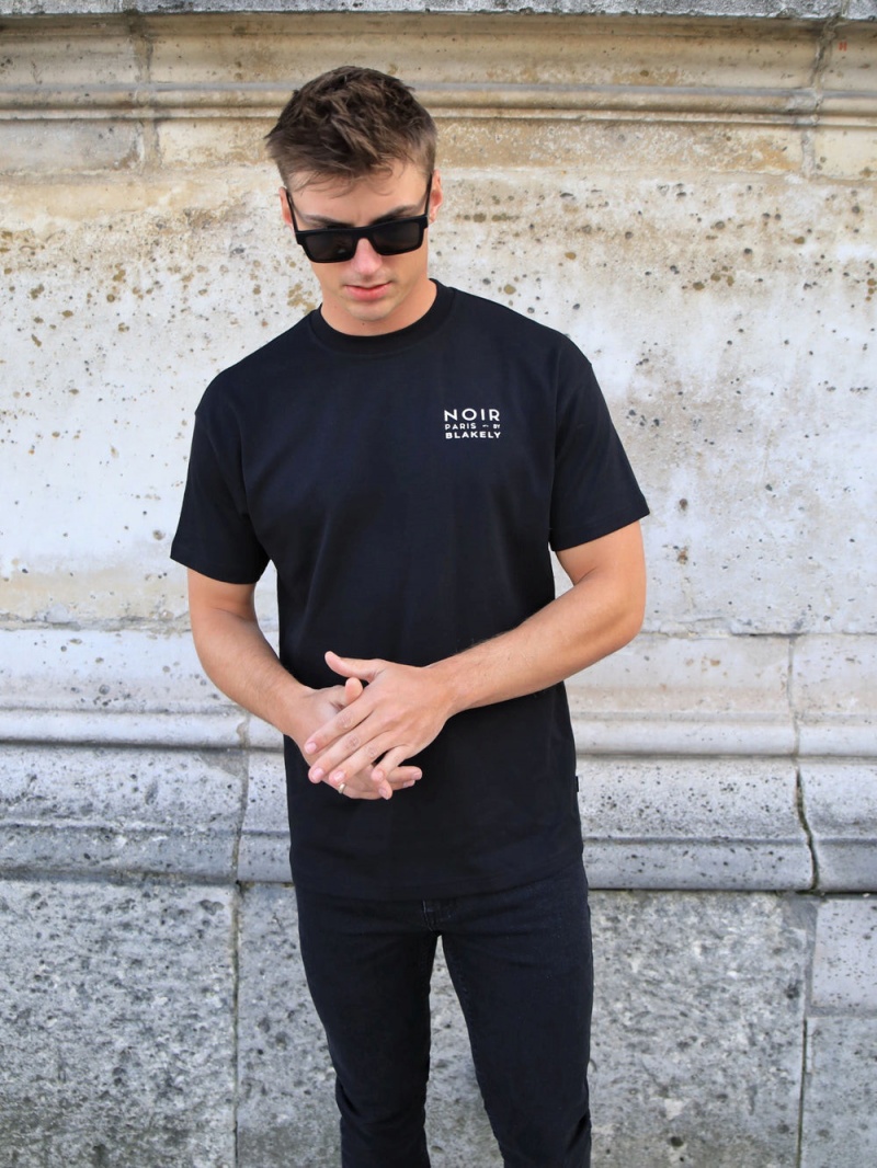 Blakely Noir Relaxed T-Shirt Black | 701-OHEZUW