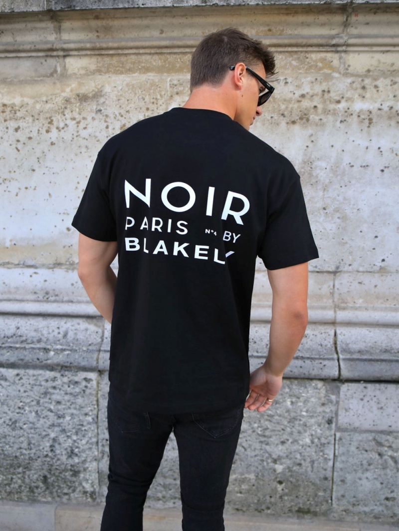 Blakely Noir Relaxed T-Shirt Black | 701-OHEZUW