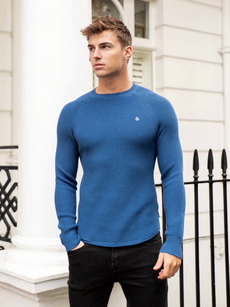 Blakely Olton Knit Jumper Blue | 430-LHBXPJ