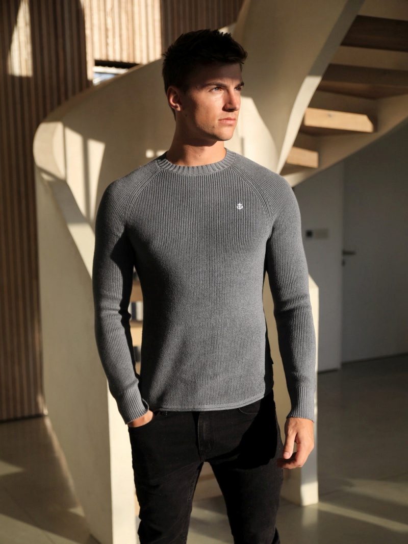 Blakely Olton Knit Jumper Graphite | 459-PYEGQT