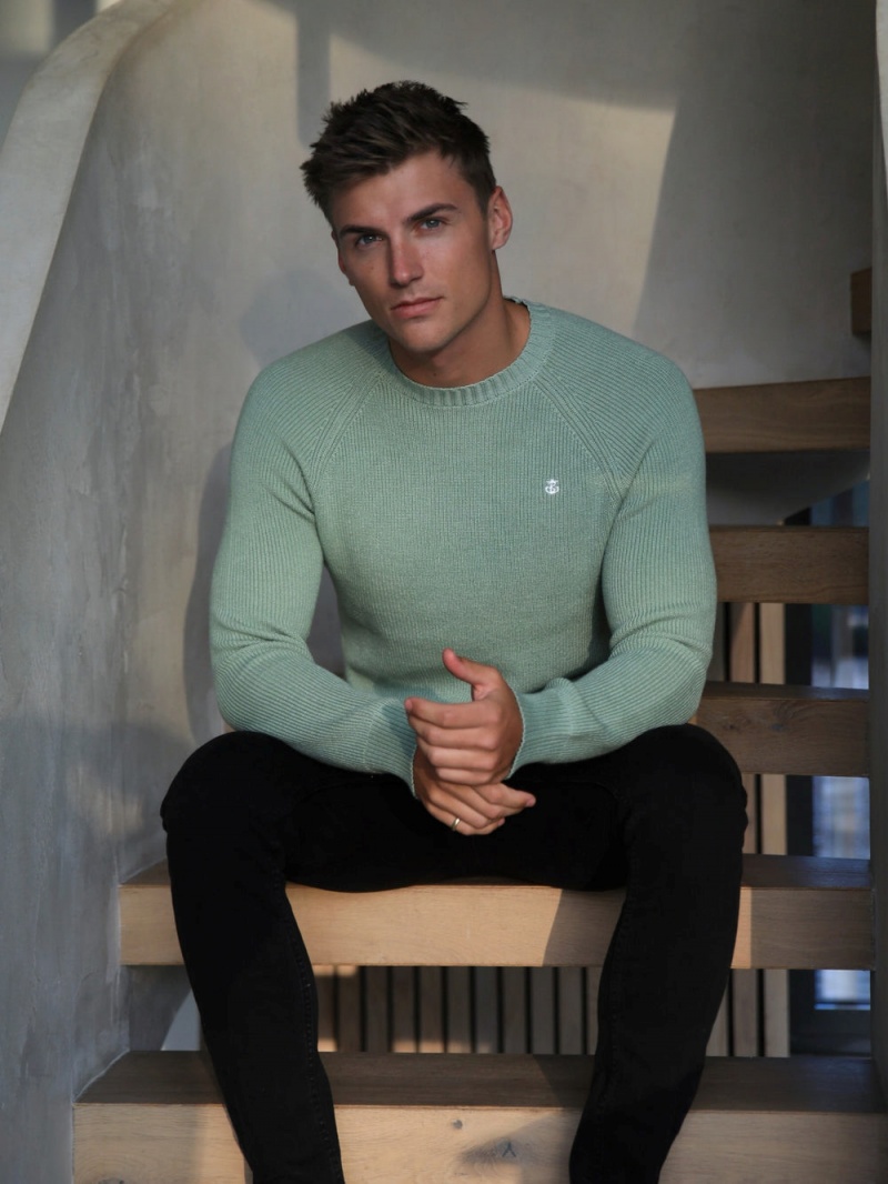 Blakely Olton Knit Jumper Sage Green | 490-CJKIVY