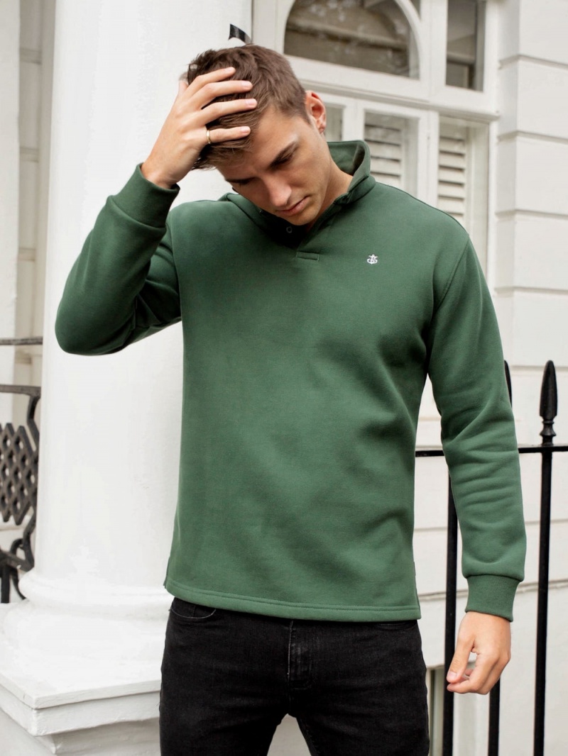 Blakely Otley Collared Jumper Green | 256-YGTNCV