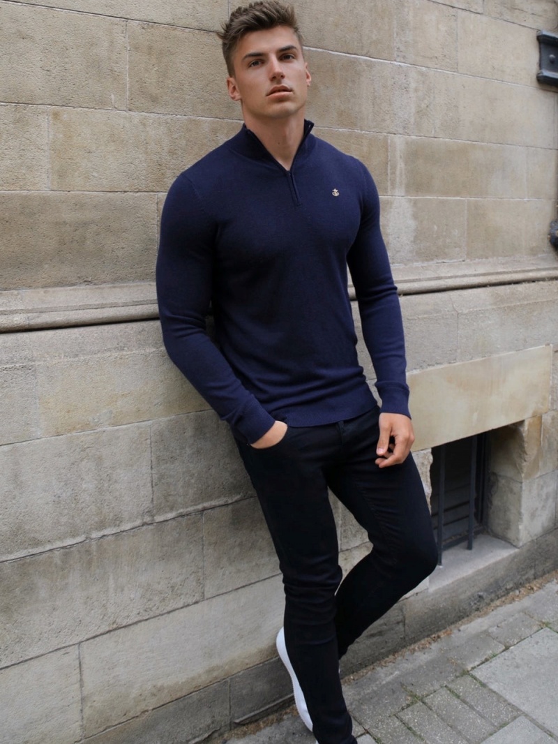 Blakely Oxbridge Jumper Navy | 732-UXCZGB