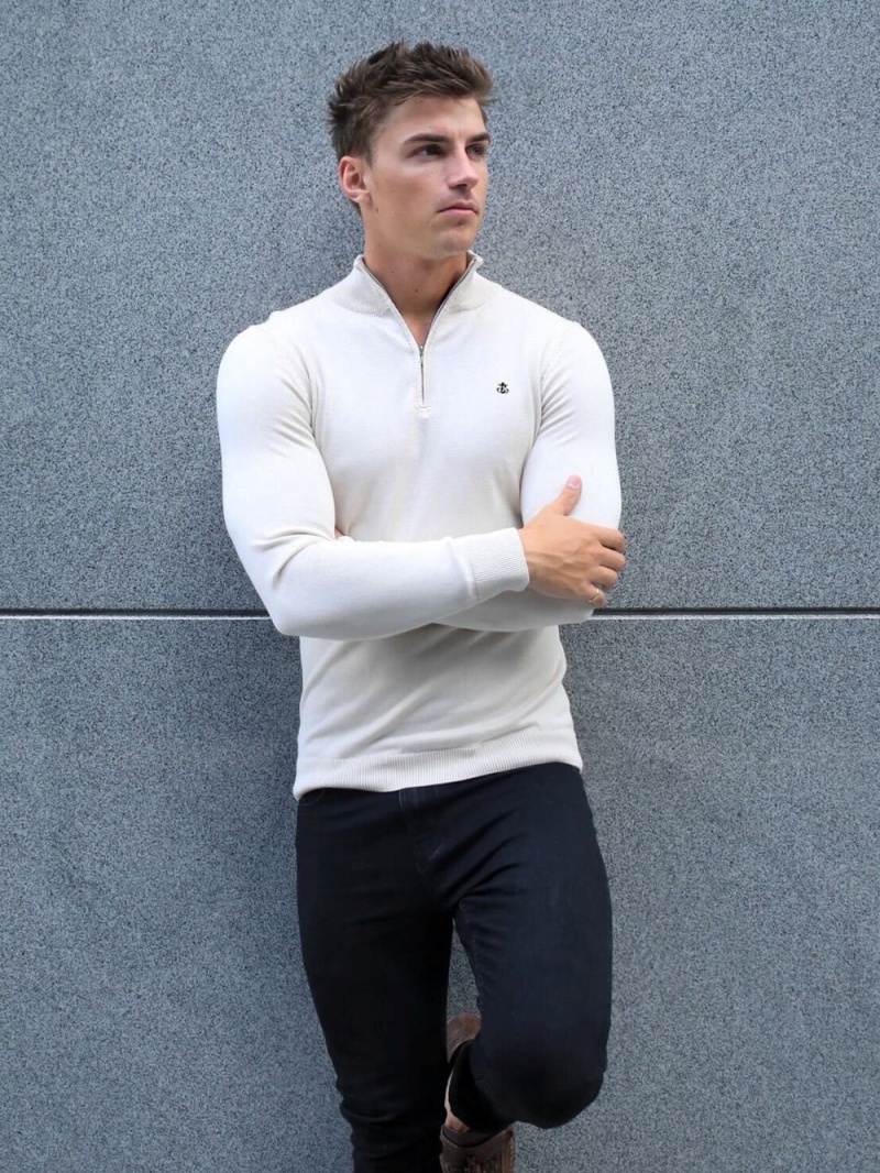 Blakely Oxbridge Jumper White | 140-QZNEOR