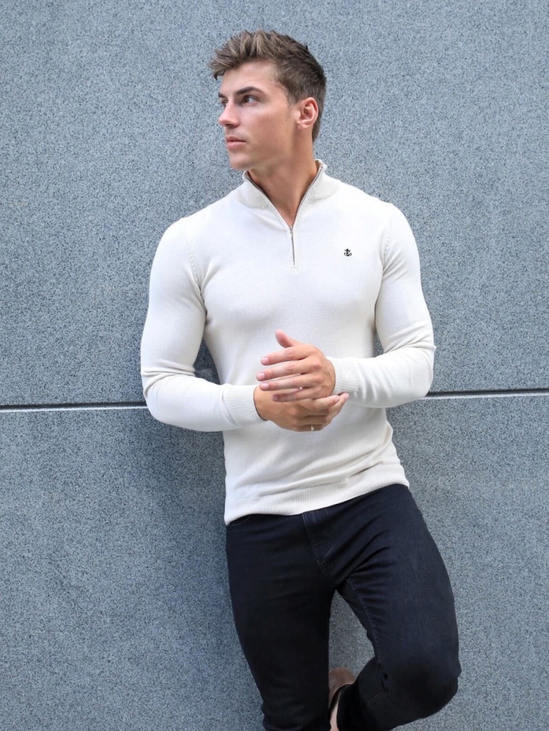 Blakely Oxbridge Jumper White | 140-QZNEOR