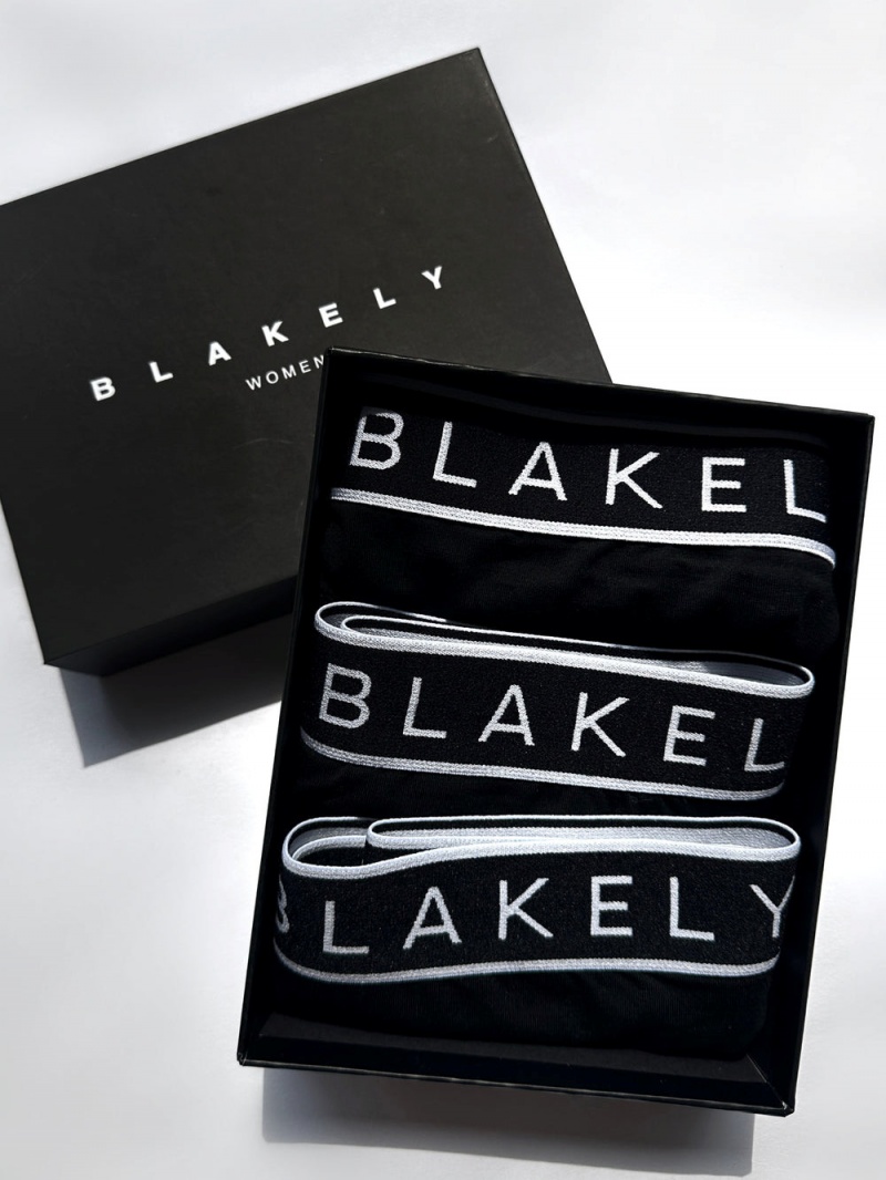 Blakely Phoebe Thong 3 Pack Black | 480-NYXHBL