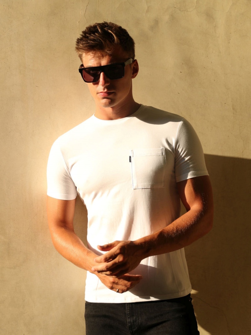 Blakely Pocket T-Shirt White | 278-JYHPGO