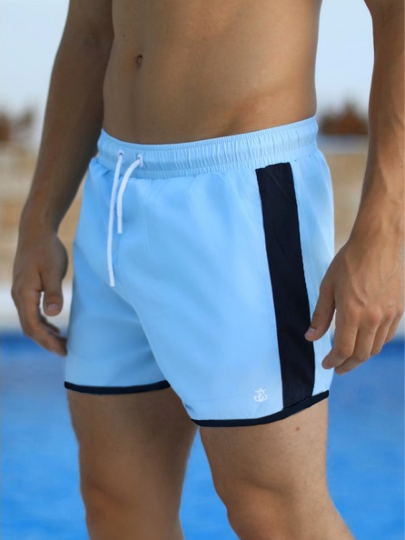 Blakely Poso Swim Shorts Light Blue/Navy | 597-BSILNM