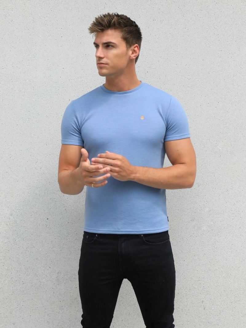 Blakely Recco T-Shirt Blue | 587-OLZBSX