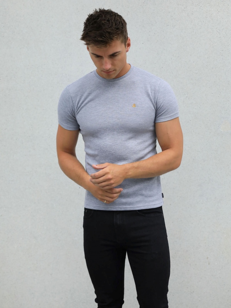 Blakely Recco T-Shirt Marl Grey | 612-ZLOUYH