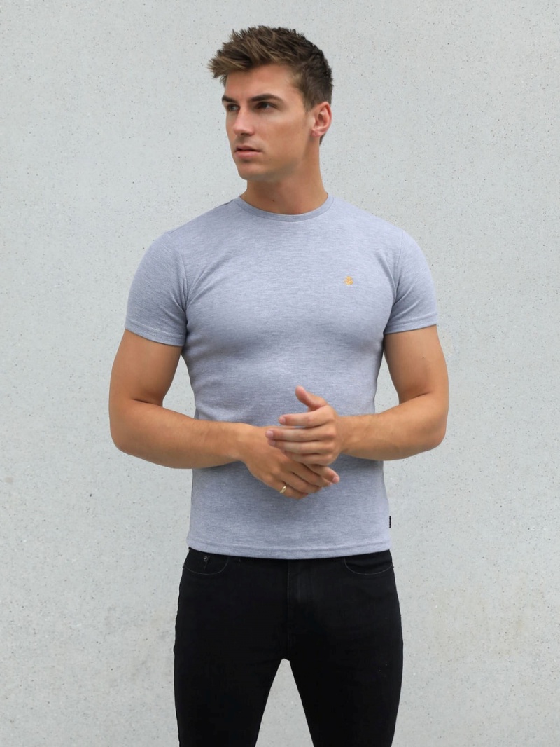 Blakely Recco T-Shirt Marl Grey | 612-ZLOUYH