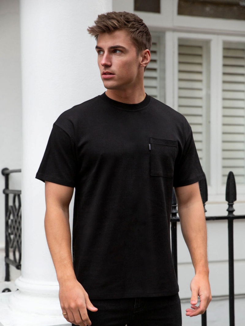 Blakely Relaxed Pocket T-Shirt Black | 598-GYRKHQ