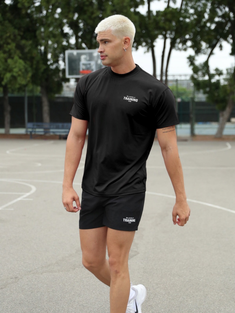 Blakely Relaxed Training T-Shirt Black | 807-KHIQFX