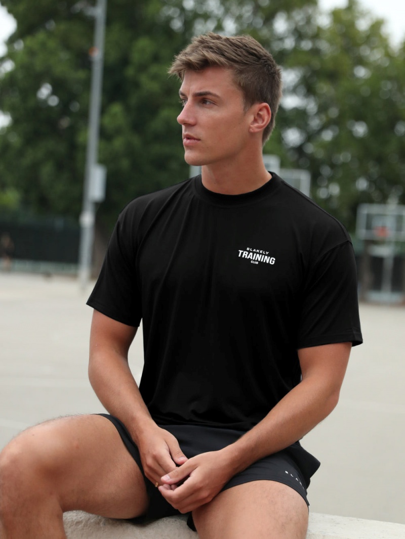 Blakely Relaxed Training T-Shirt Black | 807-KHIQFX