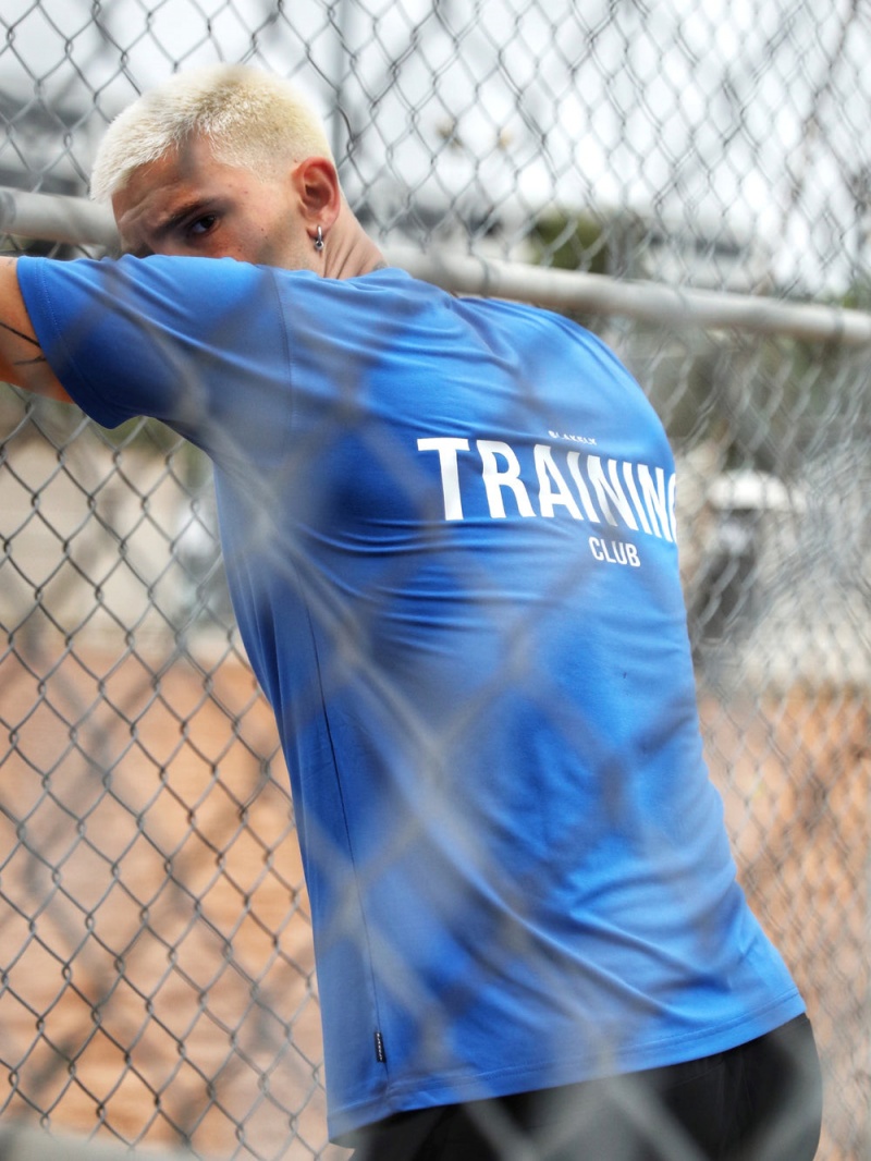 Blakely Relaxed Training T-Shirt Primary Blue | 602-QZHRKS