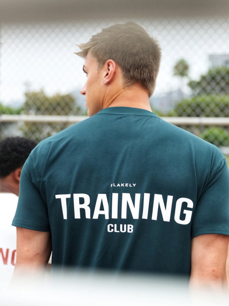 Blakely Relaxed Training T-Shirt Teal Green | 437-HYPAQT