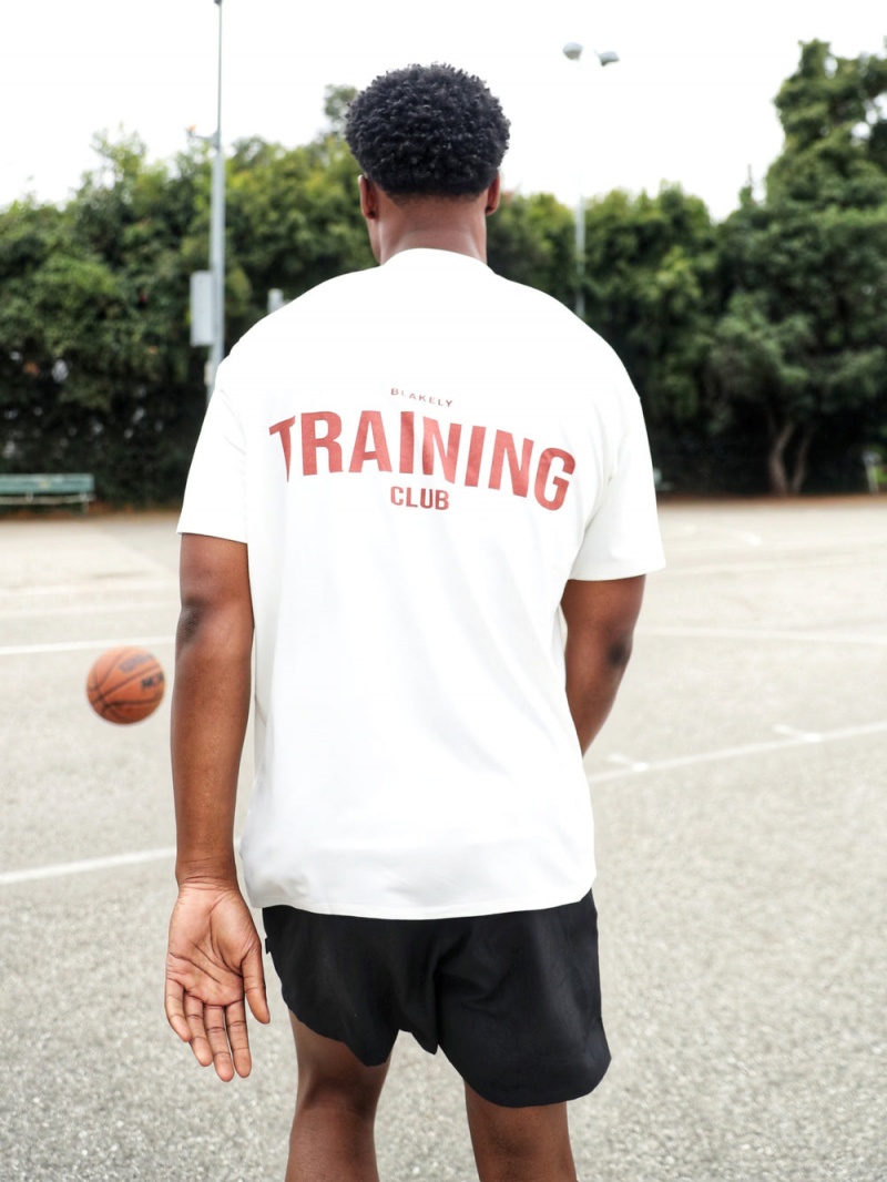 Blakely Relaxed Training T-Shirt White | 524-YJUBSC