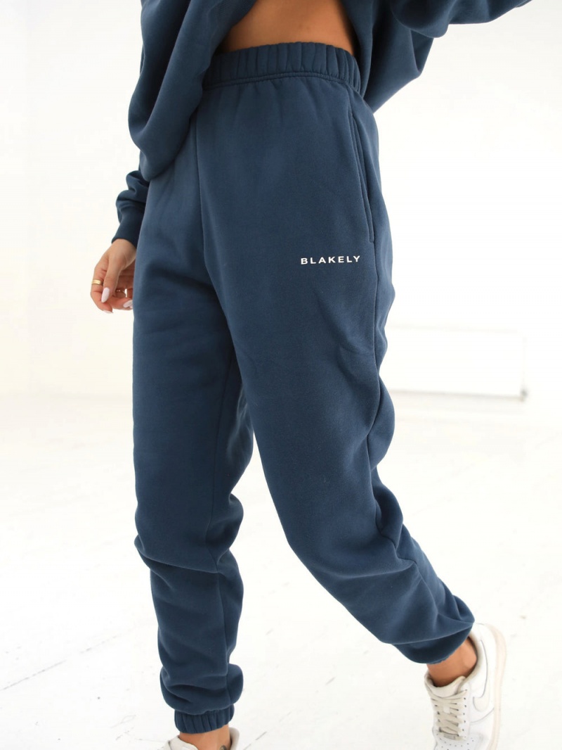 Blakely Riviera Initial Womens Sweatpants Mid Blue | 059-LYGNUF