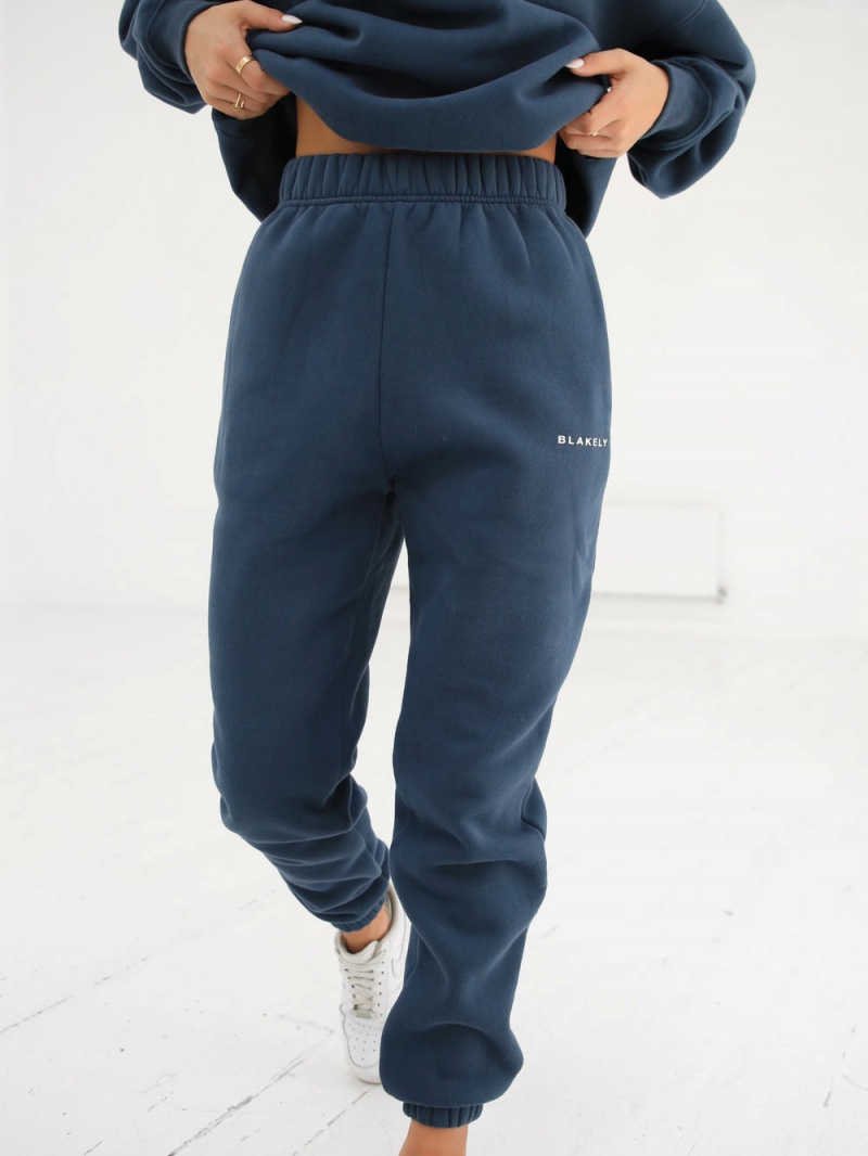 Blakely Riviera Initial Womens Sweatpants Mid Blue | 059-LYGNUF