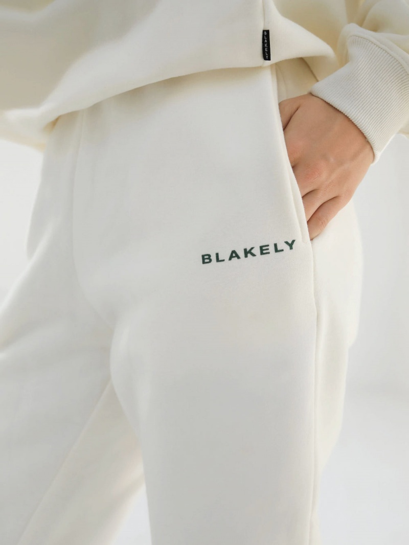 Blakely Riviera Initial Womens Sweatpants Ivory | 538-BPXOVH