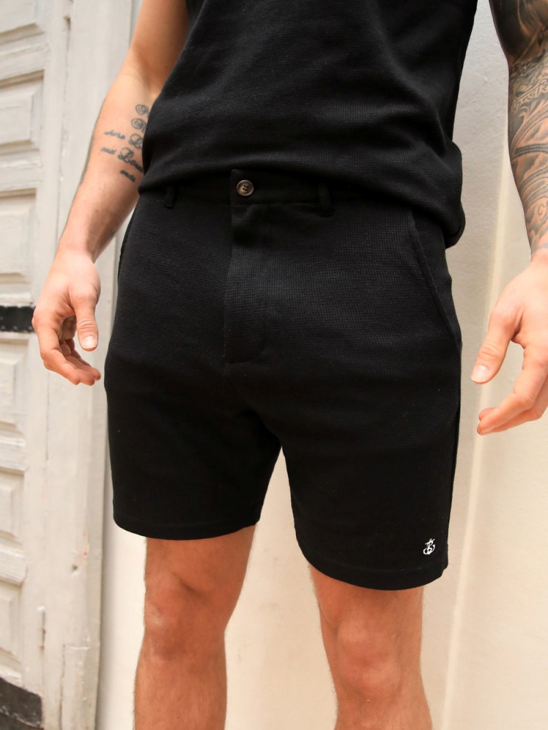 Blakely Safi Textured Shorts Black | 789-FCUYJG