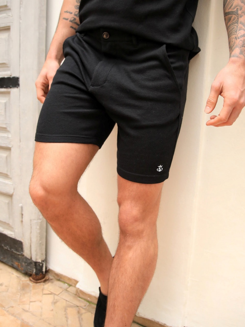 Blakely Safi Textured Shorts Black | 789-FCUYJG